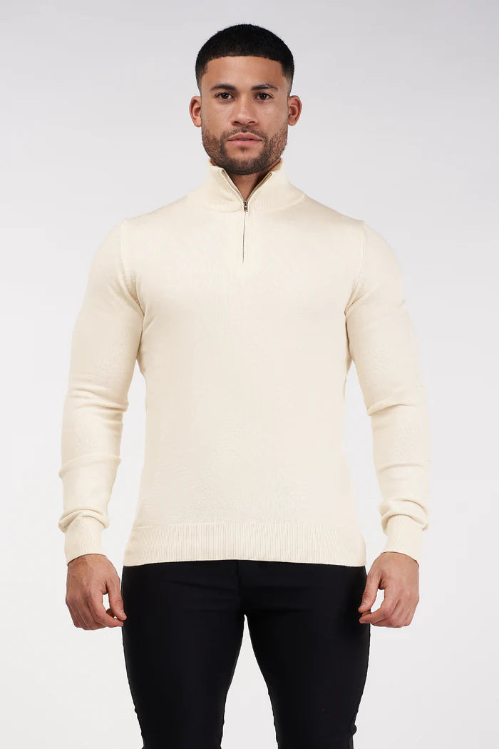 THE SANTONI QUARTER ZIP SWEATER