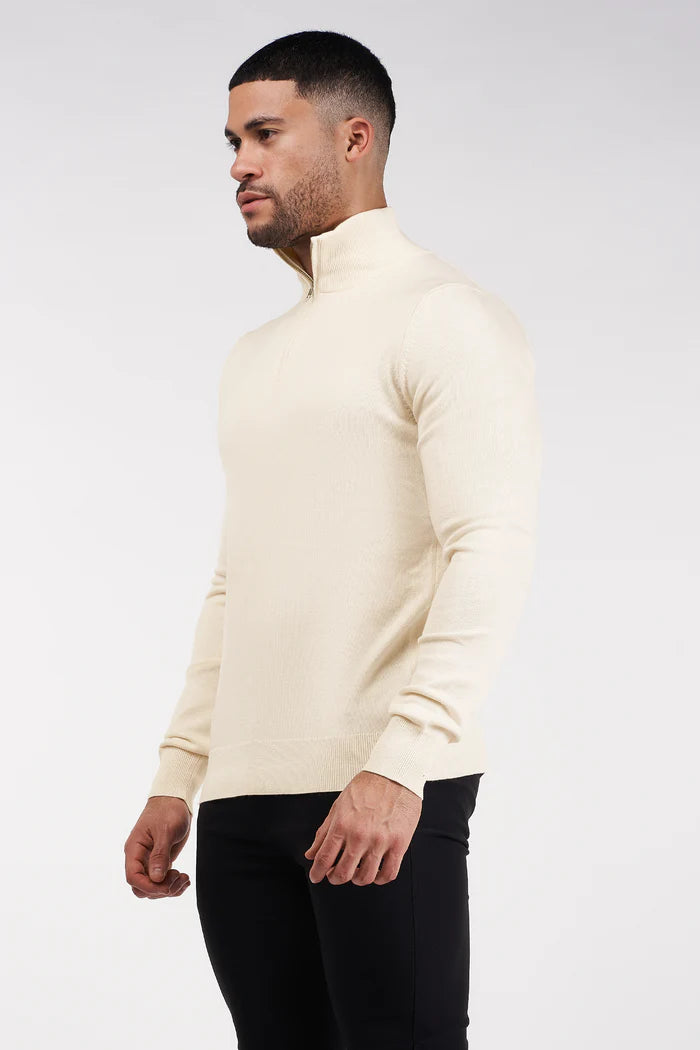 THE SANTONI QUARTER ZIP SWEATER
